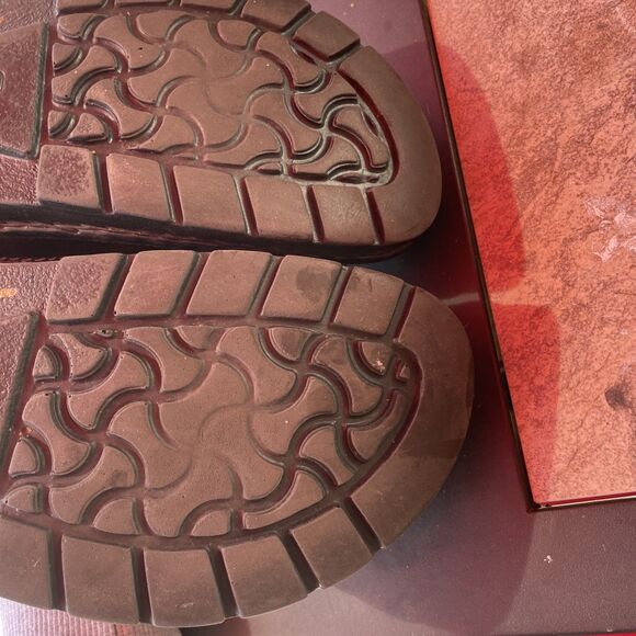 Footprints Birkenstock Fisherman Style Sandals Brown Leather Size 44 main image 5